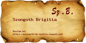Szongoth Brigitta névjegykártya