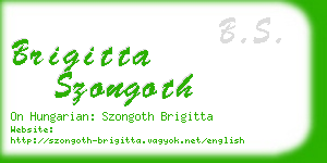 brigitta szongoth business card